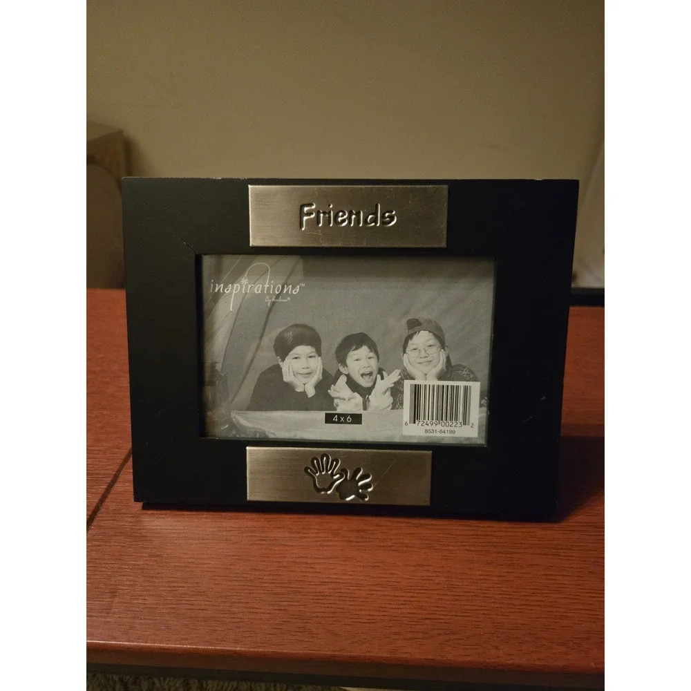 Inspirations by Heirloom Friends Expressions 4x6 Black Picture Frame Handprints